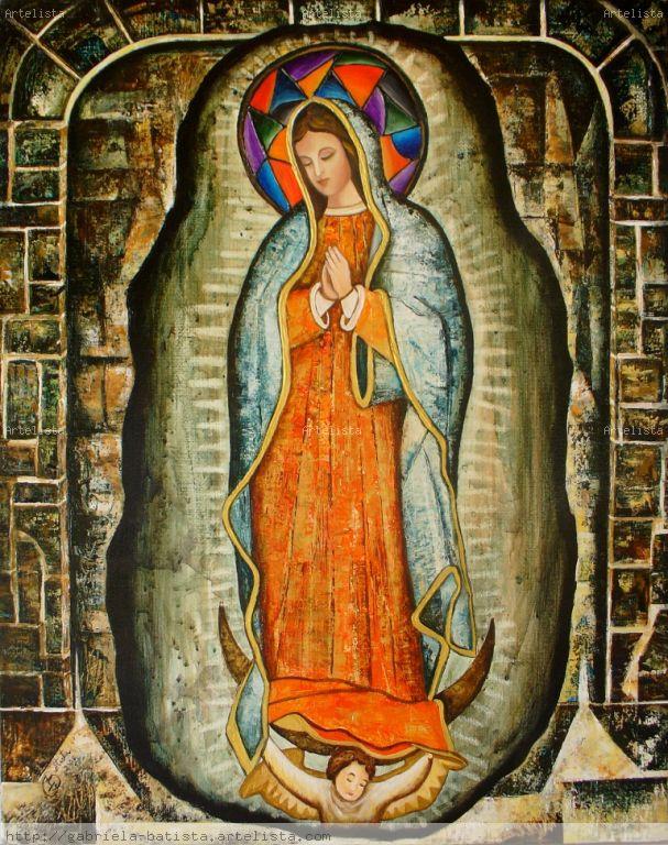 Imágenes en pintura de Señora de Guadalupe